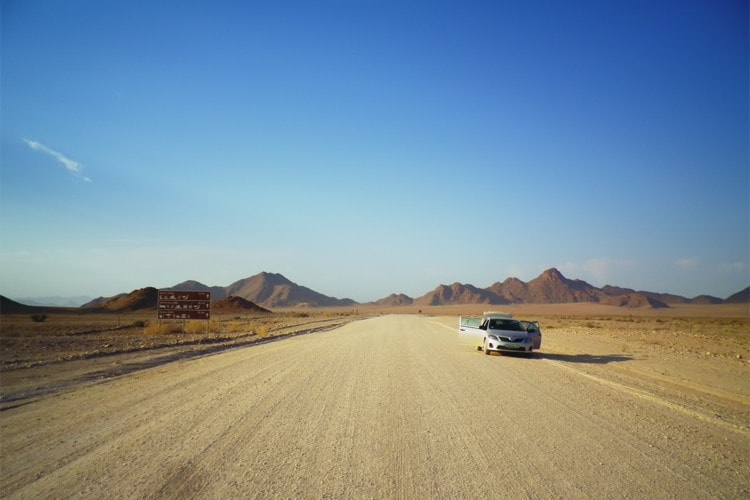 What kind of car to rent for a road trip in Namibia